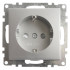 Розетка 1-местная с/з с защитной шторкой Stekker Катрин 39582 Розетка 1-местная с/з с защитной шторкой Stekker Катрин 39582