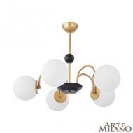 Люстра на штанге Arte Milano Napoli 312066/D700/5 BS/BK Люстра на штанге Arte Milano Napoli 312066/D700/5 BS/BK