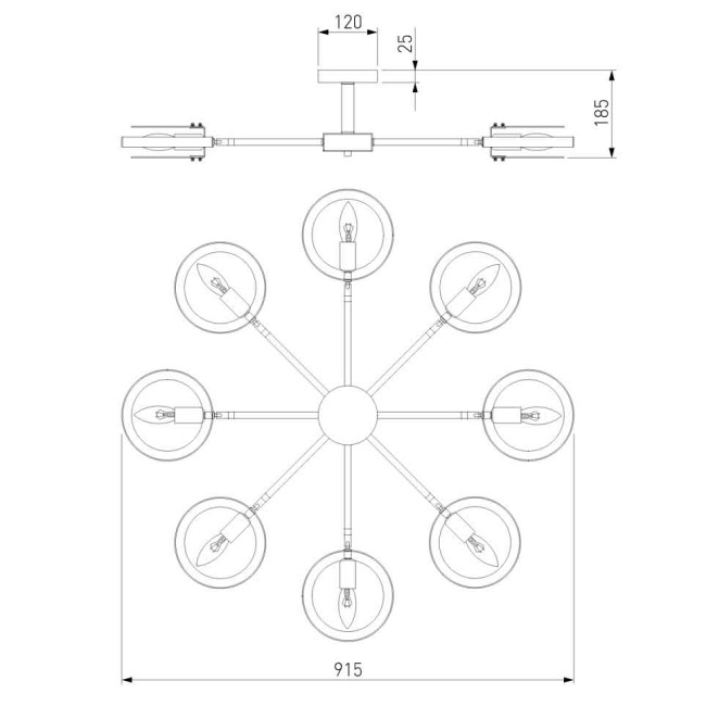 Потолочный светильник Eurosvet Gallo 70121/8 белый