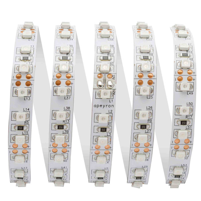 Светодиодная лента Apeyron 12В СТ 9,6Вт/м smd3528, 120д/м IP20 5м красная 00-13