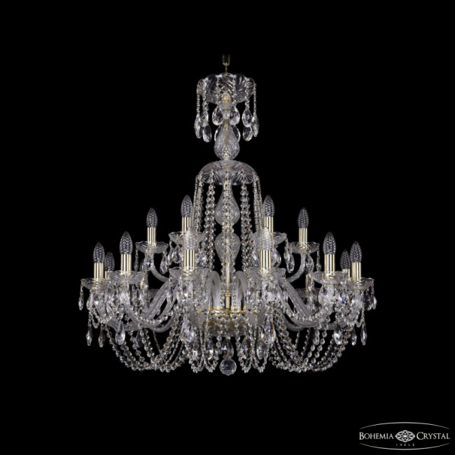 Подвесная люстра Bohemia Ivele Crystal 1402/12+6/300/XL-90 G