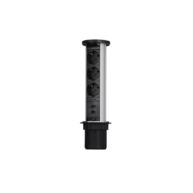 Блок розеток 105W (3 секции и 2 USB) Mebax 00-00001161 Блок розеток 105W (3 секции и 2 USB) Mebax 00-00001161