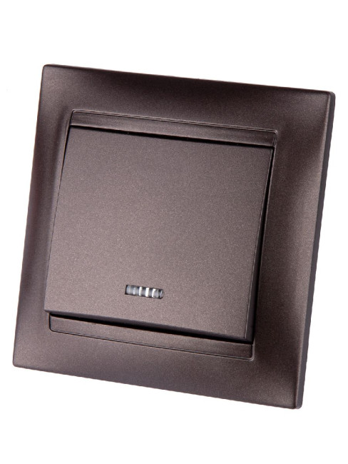 Выключатель одноклавишный с подсветкой Лама TDM Electric SQ1815-0504 Выключатель одноклавишный с подсветкой Лама TDM Electric SQ1815-0504