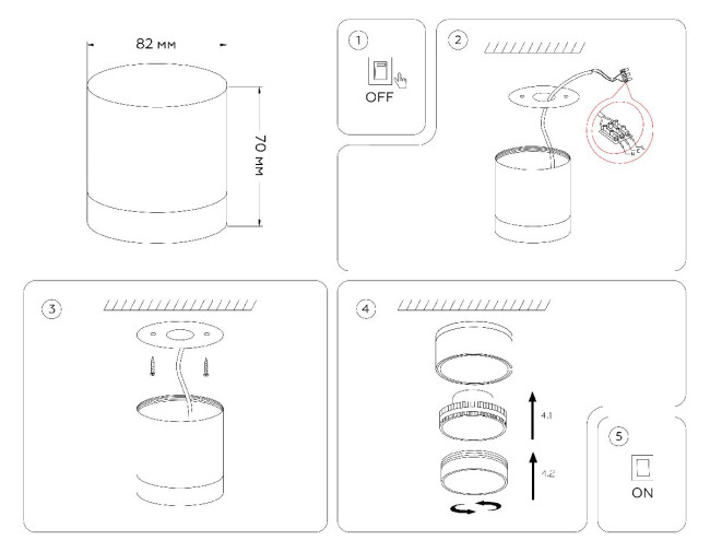 Накладной светильник Ambrella Light GX Standard Tech TN5351 Накладной светильник Ambrella Light GX Standard Tech TN5351