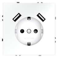 Розетка с USB Voltum S70 VLS040402 (белый матовый)