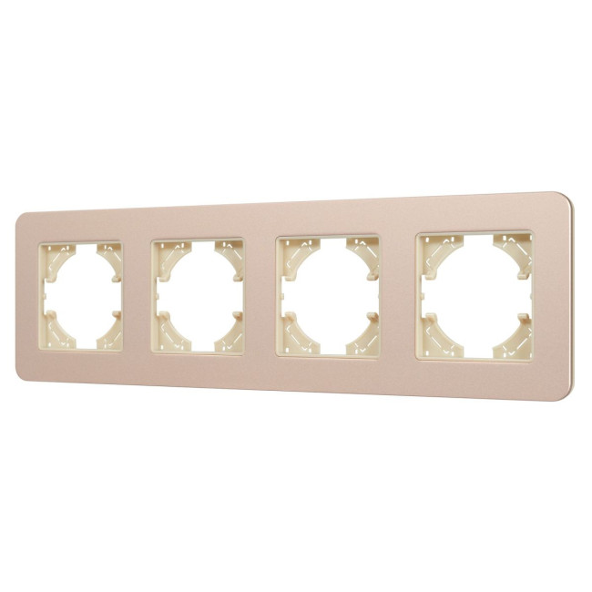 Рамка на 4 поста алюминиевая Arlight FRM-AKIRY-SFAL-4-GD 049745 Рамка на 4 поста алюминиевая Arlight FRM-AKIRY-SFAL-4-GD 049745