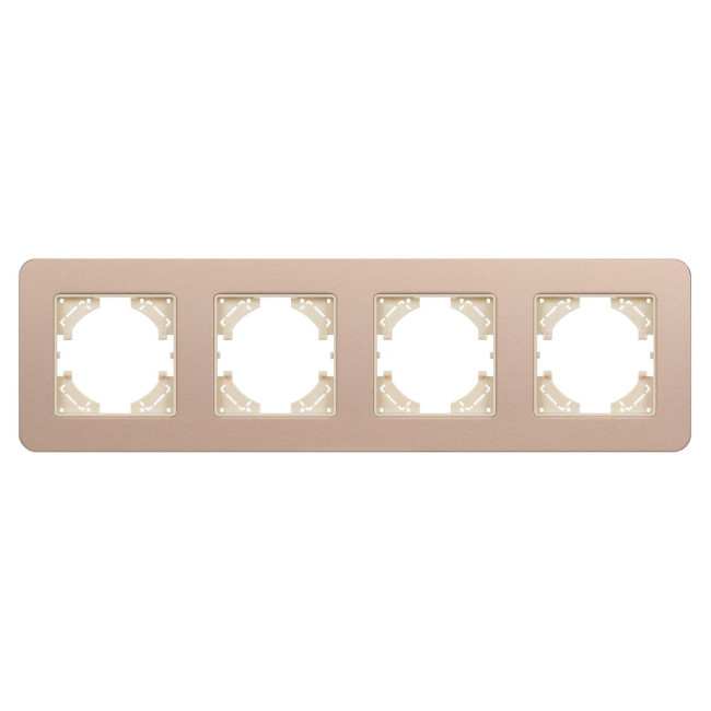 Рамка на 4 поста алюминиевая Arlight FRM-AKIRY-SFAL-4-GD 049745 Рамка на 4 поста алюминиевая Arlight FRM-AKIRY-SFAL-4-GD 049745