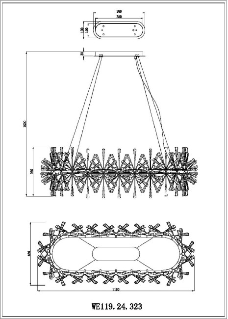 Подвесная люстра Wertmark Floriane WE119.24.323 Подвесная люстра Wertmark Floriane WE119.24.323