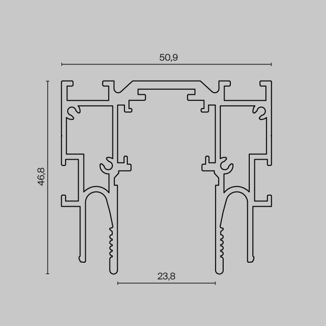 Шинопровод магнитный для монтажа в натяжной потолок Maytoni Technical Exility ClipLine TRX034-SCCL-422B Шинопровод магнитный для монтажа в натяжной потолок Maytoni Technical Exility ClipLine TRX034-SCCL-422B