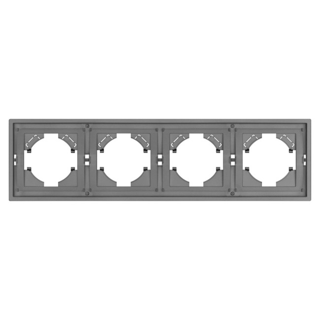 Рамка пластиковая на 4 поста Arlight FRM-TENDO-PL-4-GR 053849 Рамка пластиковая на 4 поста Arlight FRM-TENDO-PL-4-GR 053849