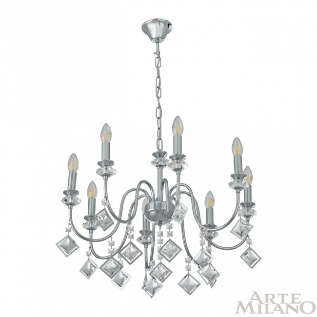 Подвесная люстра Arte Milano 342101/8 CR Подвесная люстра Arte Milano 342101/8 CR