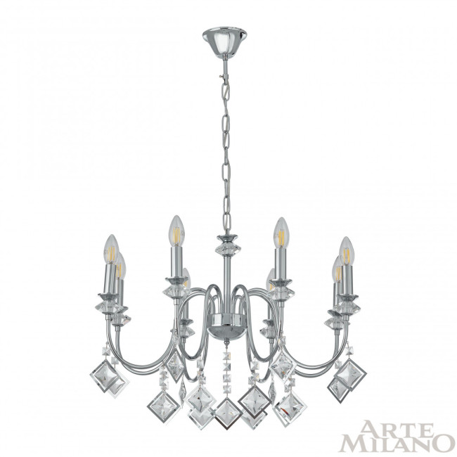Подвесная люстра Arte Milano 342101/8 CR Подвесная люстра Arte Milano 342101/8 CR