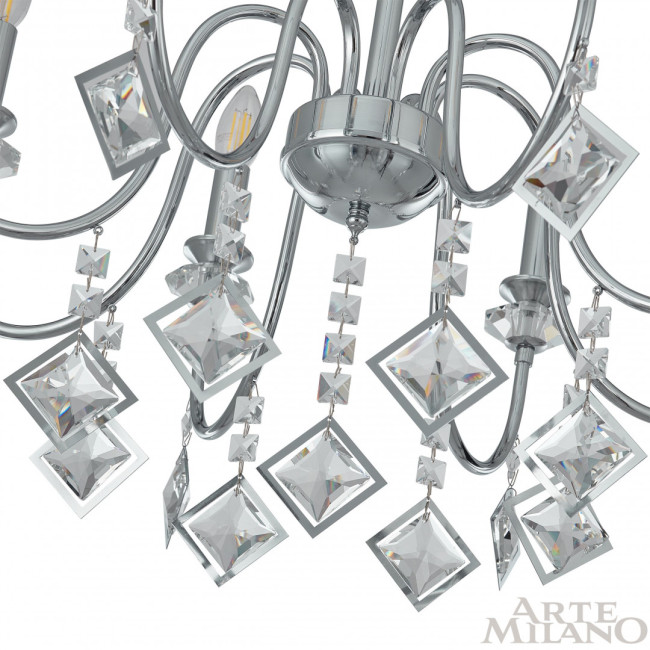 Подвесная люстра Arte Milano 342101/8 CR Подвесная люстра Arte Milano 342101/8 CR