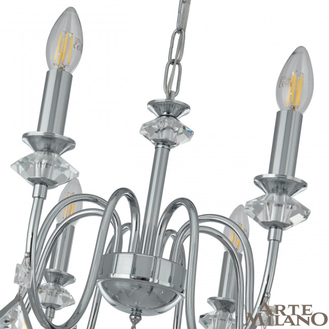 Подвесная люстра Arte Milano 342101/8 CR Подвесная люстра Arte Milano 342101/8 CR