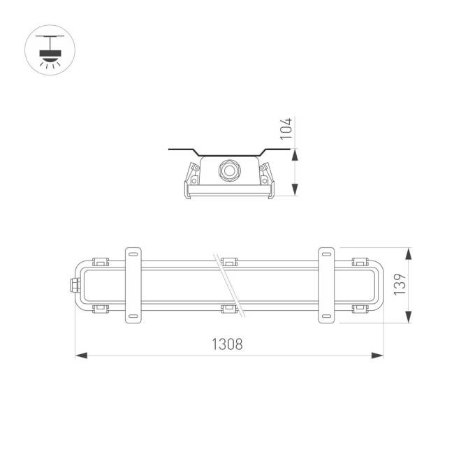 Влагозащищенный линейный светильник Arlight SP-KATANO-L1300-40W Day4000 (SL, 100 deg, 230V) (IP65 Металл) 060779 Влагозащищенный линейный светильник Arlight SP-KATANO-L1300-40W Day4000 (SL, 100 deg, 230V) (IP65 Металл) 060779