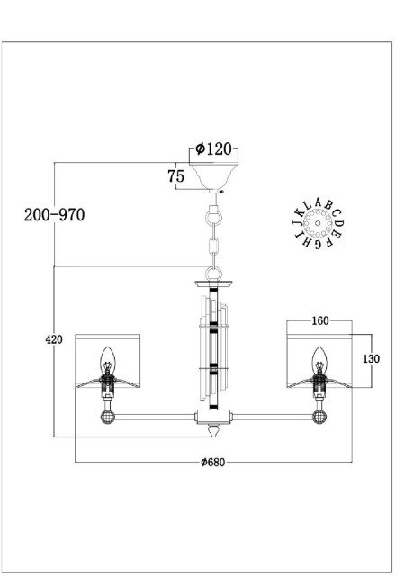 Подвесная люстра Maytoni Alloro MOD088PL-06BS