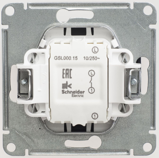 Кнопка нажимная сх.1, 10AX Systeme Electric Glossa Антрацит GSL000715 Кнопка нажимная сх.1, 10AX Systeme Electric Glossa Антрацит GSL000715