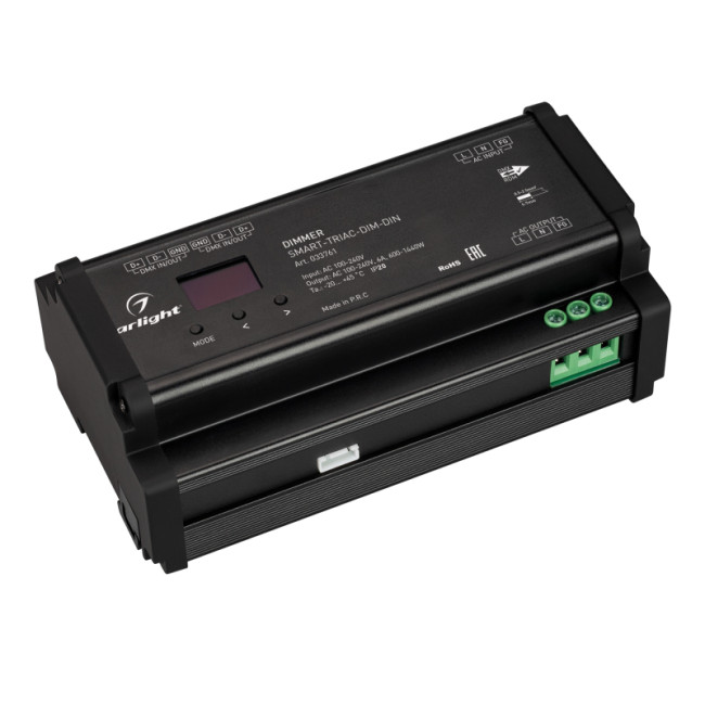 Диммер Arlight Smart-Triac-Dim-Din (230V, 6A, 2.4G) 033761 Диммер Arlight Smart-Triac-Dim-Din (230V, 6A, 2.4G) 033761