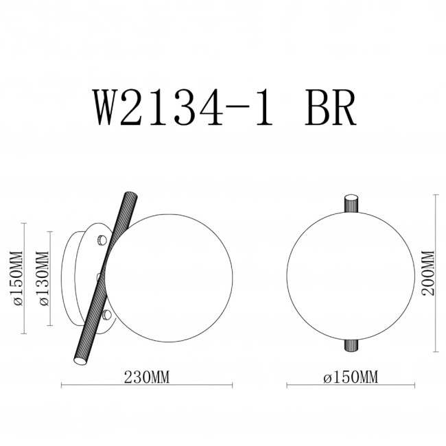 Бра iLamp Golden W2134-1 BR Бра iLamp Golden W2134-1 BR