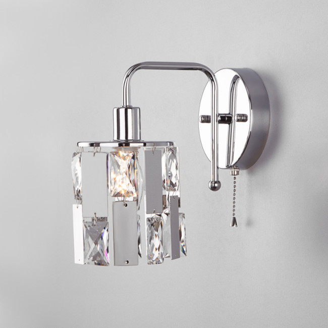 Бра Eurosvet Scoppio 10101/1 хром/прозрачный хрусталь Strotskis Бра Eurosvet Scoppio 10101/1 хром/прозрачный хрусталь Strotskis