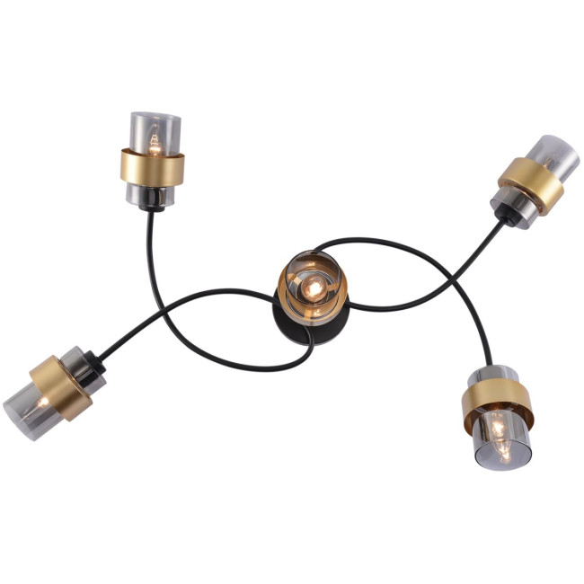 Потолочная люстра Escada Hurricane 1139/5P Black/Gold Потолочная люстра Escada Hurricane 1139/5P Black/Gold