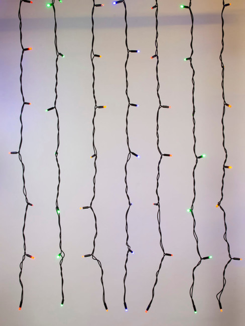 Уличная светодиодная гирлянда Uniel занавес (UL-00003937) разноцветный ULD-C2030-240/TBK Multi IP67 Уличная светодиодная гирлянда Uniel занавес (UL-00003937) разноцветный ULD-C2030-240/TBK Multi IP67