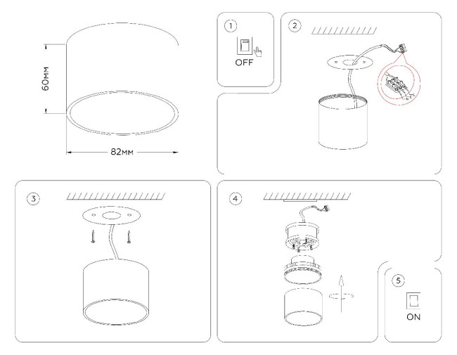 Накладной светильник Ambrella Light GX Standard Tech TN5358 Накладной светильник Ambrella Light GX Standard Tech TN5358