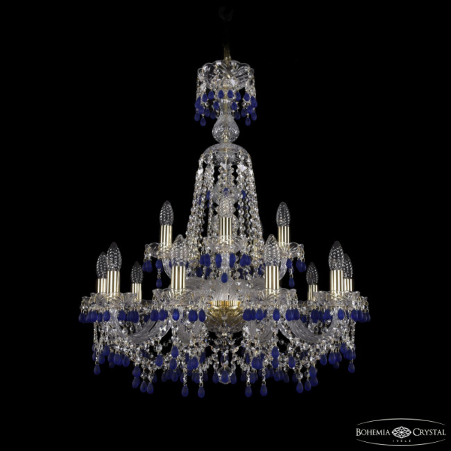 Подвесная люстра Bohemia Ivele Crystal 1410/10+5/240/XL-80 G V3001 Подвесная люстра Bohemia Ivele Crystal 1410/10+5/240/XL-80 G V3001