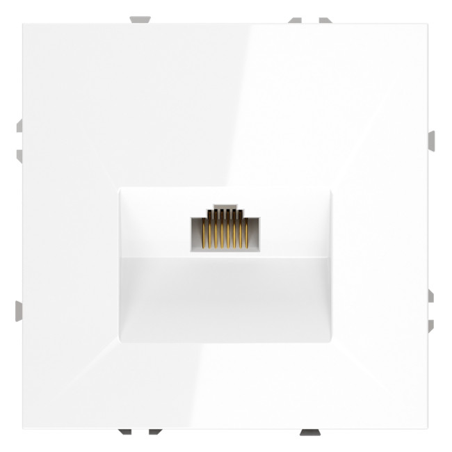 Розетка компьютерная Voltum S70 VLS060101 (белый глянцевый) Розетка компьютерная Voltum S70 VLS060101 (белый глянцевый)