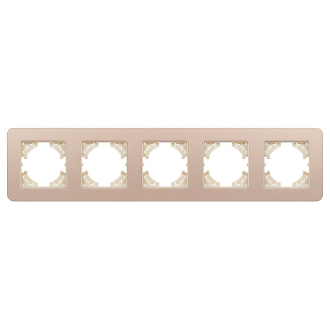 Рамка на 5 постов алюминиевая Arlight FRM-AKIRY-SFAL-5-GD 049748 Рамка на 5 постов алюминиевая Arlight FRM-AKIRY-SFAL-5-GD 049748