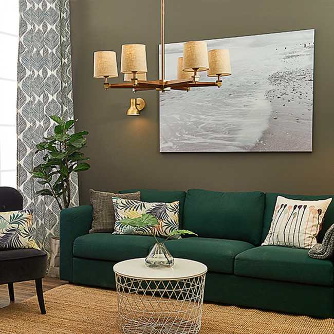 Люстра на штанге ImperiumLoft Stavra Jorgenson Beige/Light Wood 203573-26