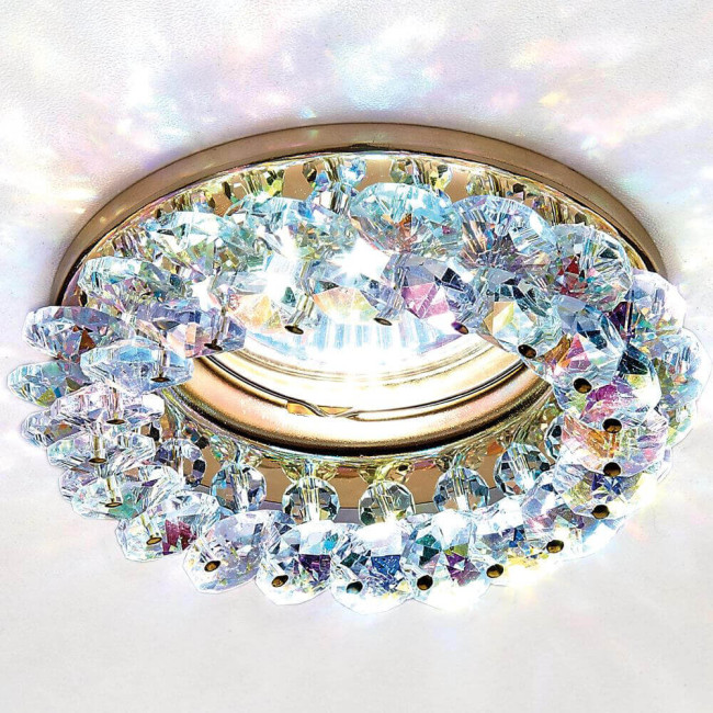 Встраиваемый светильник Ambrella Light Crystal K206 MULTI/G Встраиваемый светильник Ambrella Light Crystal K206 MULTI/G