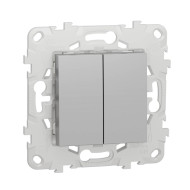 Выключатель двухклавишный Schneider Electric Unica New NU521130