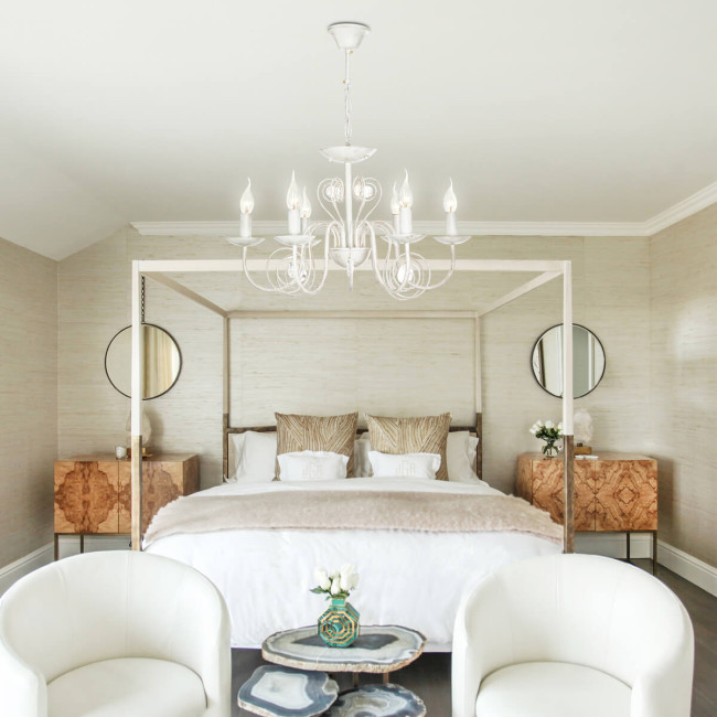 Подвесная люстра Eurosvet 60018/6 белый с золотом Подвесная люстра Eurosvet 60018/6 белый с золотом