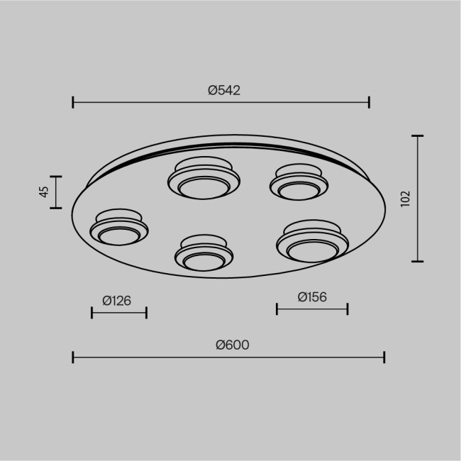 Потолочная люстра Maytoni Pharao MOD361CL-L58BS3K Потолочная люстра Maytoni Pharao MOD361CL-L58BS3K