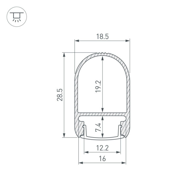 Профиль Arlight WARDROBE-1930-2000 ANOD BLACK 054943 Профиль Arlight WARDROBE-1930-2000 ANOD BLACK 054943