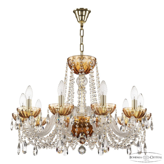 Подвесная люстра Bohemia Ivele Crystal 5402/10/240 G Amber/M-1H Подвесная люстра Bohemia Ivele Crystal 5402/10/240 G Amber/M-1H