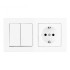 Выключатель двухклавишный с розеткой Arte Milano SET06-2-30-2-40-1 white Выключатель двухклавишный с розеткой Arte Milano SET06-2-30-2-40-1 white