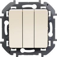 Выключатель трехклавишный Legrand Inspiria 673641