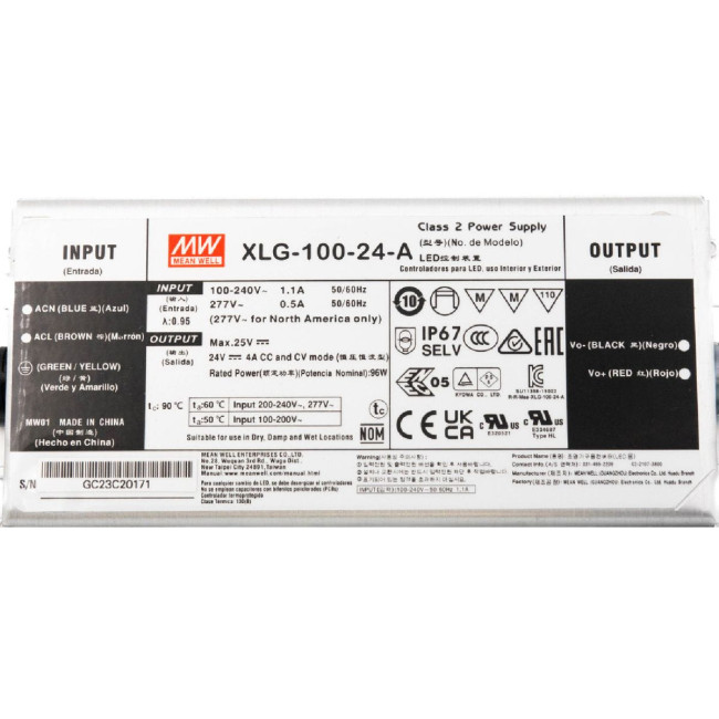 Блок питания для светодиодной ленты Favourite 96Вт DC24В 4А IP67 2001-DC-100 Блок питания для светодиодной ленты Favourite 96Вт DC24В 4А IP67 2001-DC-100