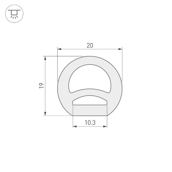 Силиконовый профиль Arlight WPH-FLEX-D20-TOP-S10-20m WHITE 041095 Силиконовый профиль Arlight WPH-FLEX-D20-TOP-S10-20m WHITE 041095