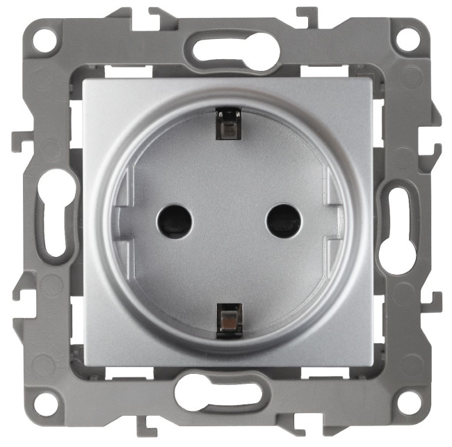 Розетка 2P+E Schuko со шторками Эра 12-2102-03 Б0014689 Розетка 2P+E Schuko со шторками Эра 12-2102-03 Б0014689