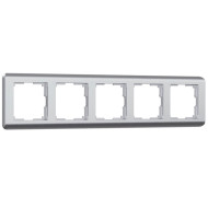 Рамка на 5 постов Werkel Stream серебряный W0052106 4690389172755