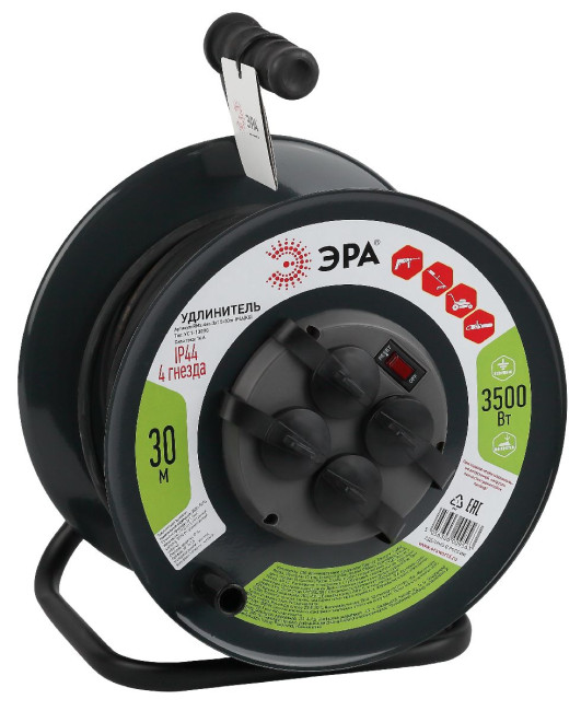 Удлинитель силовой Эра RMx-4es-3x1.5-30m-IP44(KG) Б0046844 Удлинитель силовой Эра RMx-4es-3x1.5-30m-IP44(KG) Б0046844