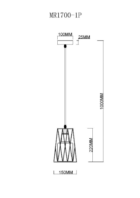 Подвесной светильник MyFar Scrum MR1700-1P Подвесной светильник MyFar Scrum MR1700-1P