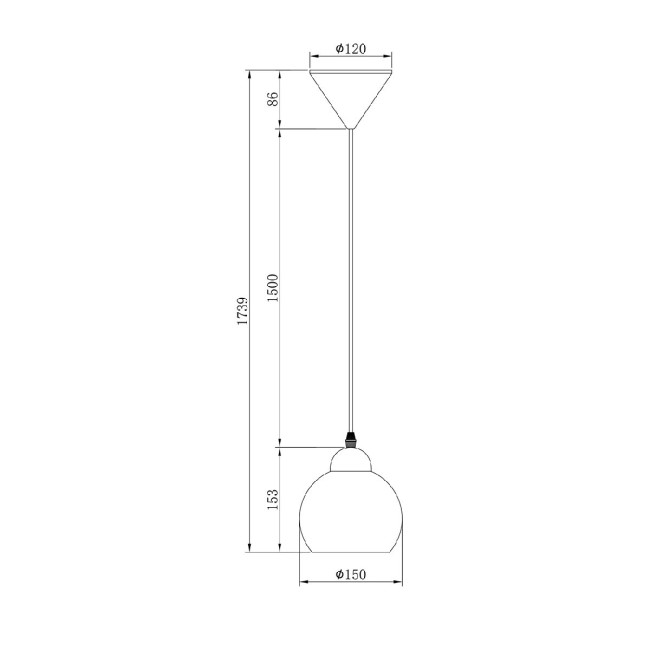 Подвесной светильник Escada Solo 10178/1S White