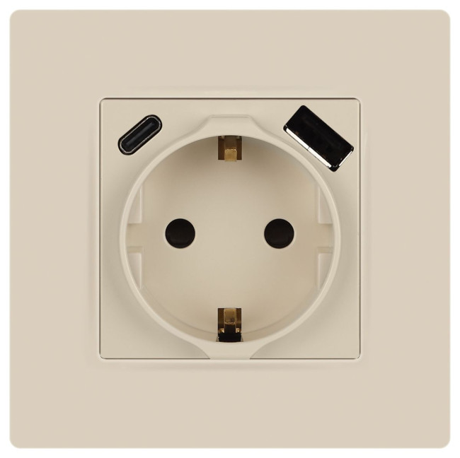 Розетка со шторками с USB type-A+C Эра 12-4108-02 Б0067731 Розетка со шторками с USB type-A+C Эра 12-4108-02 Б0067731