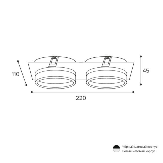 Встраиваемый светильник Wolta Luce WDL-GX53/06W-02 Встраиваемый светильник Wolta Luce WDL-GX53/06W-02