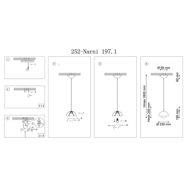 Подвесной светильник Lucia Tucci Narni 197.1 Rosso Подвесной светильник Lucia Tucci Narni 197.1 Rosso