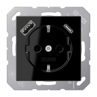 Розетка 2K+З USB Typ AC Jung A1520-15CASW Розетка 2K+З USB Typ AC Jung A1520-15CASW